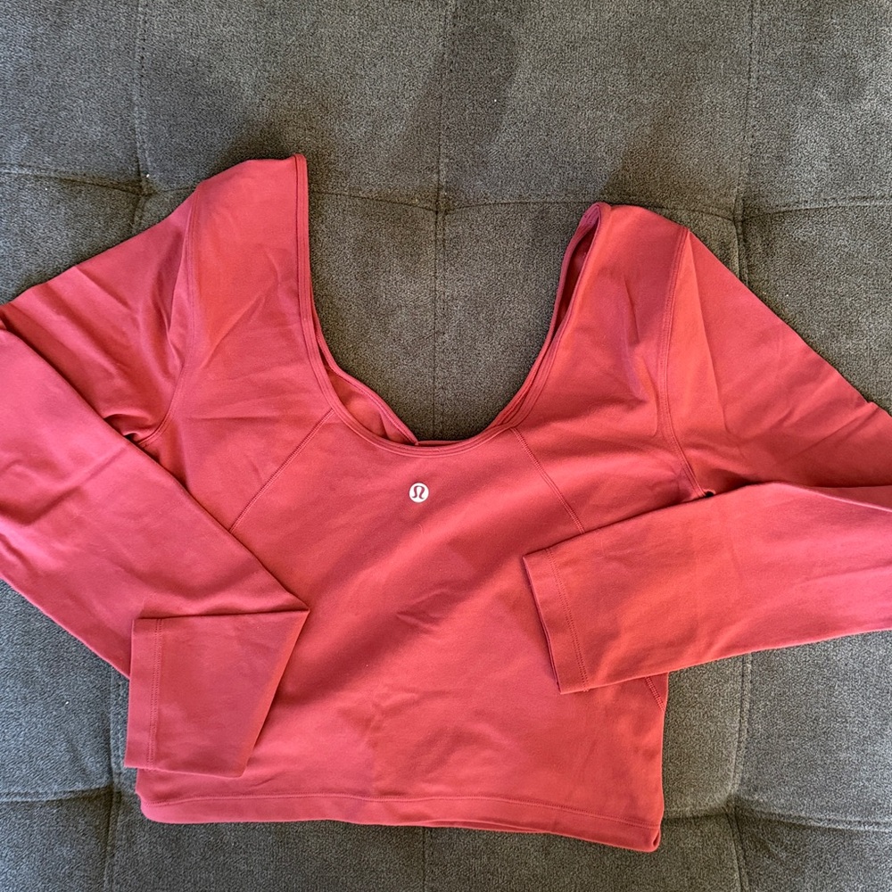 lululemon athletica Long Sleeve V-Neck Top - Coral raspberry cream - Picture 4 of 5